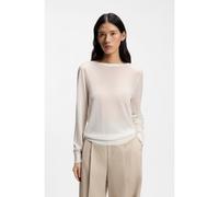 BOSS Cárdigan con cierre de botones en la parte trasera - StyleFasebackcardi_FS_C, 50565649 Natural M
