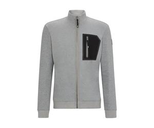 BOSS Cárdigan de equitación para usar como segunda capa, con bolsillo con cremallera en el pecho - StyleSAM FUNCTION CARDIGAN, B4M1201 Gris XXL