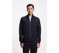 BOSS Cárdigan de lana virgen y algodón con cremallera - StyleH-Idino, 50543150 Azul oscuro XXXL