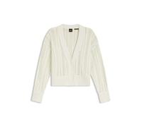 Boss Cárdigan de Punto para Mujer, Blanco Abierto 118, XS