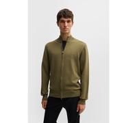 BOSS Cárdigan en punto de algodón con cremallera y logo bordado - StylePalano-L, 50505998 Oliva XXL