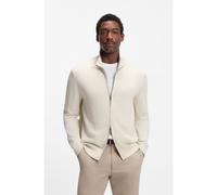 BOSS Cárdigan en punto de algodón con logo bordado - StyleUpalano-L, 50556345 Natural M