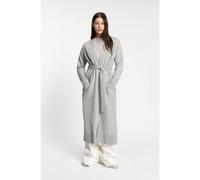 BOSS Cárdigan largo de cashmere jaspeado con cinturón - StyleFardianna, 50550488 Gris claro S