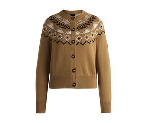 BOSS Cárdigan para equitación con estampado de punto - StyleAURELIA KNITWEAR CARDIGAN, B6W1008 Beige M