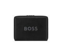 BOSS Carpeta organizadora A4 de piel sintética con logo de malla - StyleConference folder zip A4 Boss Cut Out Bl, 58837079 Negro pcs.