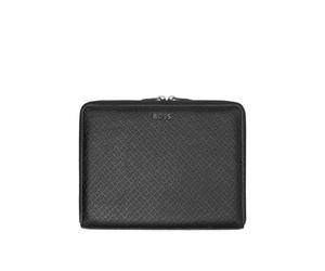BOSS Carpeta organizadora negra de formato A5 con cremallera envolvente y monogramas grabados - StyleConference folder A5 Monogram Zipped Bla, 58138528 Negro pcs.