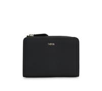 BOSS Cartera de piel granulada con letras de logo metálicas - StyleLenah Small Wallet, 50558032 Negro pcs.