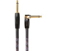 Cable de instrumento con calidad de estudio BOSS BIC-10A - Conectores de 1/4 de pulgada de recto a ángulo recto, 3 m de longitud