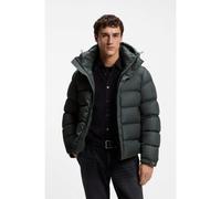 BOSS Cazadora acolchada hidrófuga con capucha y cuello acolchado - StyleOmaris1, 50565779 Verde oscuro 50