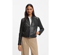 BOSS Cazadora biker de piel suave con cuello alzado - StyleC_Saleste1, 50545625 Negro 32
