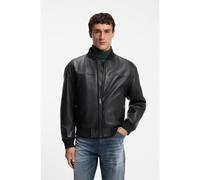 BOSS Cazadora bomber regular fit en piel de napa - StyleJokans, 50566568 Negro 46