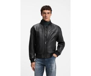 BOSS Cazadora bomber regular fit en piel de napa - StyleJokans, 50566568 Negro 52