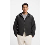 BOSS Cazadora cortavientos con capucha en lana virgen - StyleL-Corako1, 50555914 Negro 56