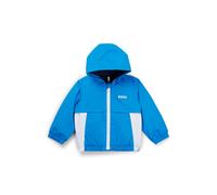 BOSS Cazadora cortavientos para niños con bloques de color y estampado de monogramas que aparece con el agua - StyleJ06268/84602A, J06268 Azul 81