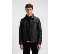 BOSS Cazadora de estilo camisa en piel de napa - StyleJorest, 50547511 Negro 56