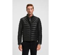 BOSS Cazadora de piel de napa con guateado mixto - StyleJONN_IN, 50556556 Negro 48