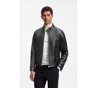 BOSS Cazadora de piel granulada con detalles de logo - StyleH-Mansell5, 50564586 Negro 50