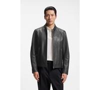 BOSS Cazadora de piel granulada con detalles de logo - StyleH-Mansell5, 50564586 Negro 52