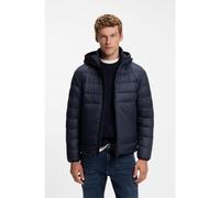 BOSS Cazadora hidrófuga con cinta de espiga - StyleOdenni, 50565634 Azul oscuro 54