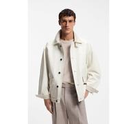 BOSS Cazadora oversize fit en piel de napa - StyleCLEAK_RW, 50568092 Natural 48