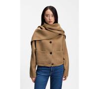 BOSS Cazadora oversized-fit corta con bufanda desmontable - StyleC_Cafrina, 50568510 Marrón claro 42
