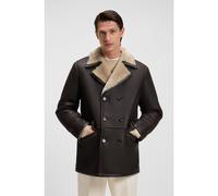 BOSS Cazadora regular fit de zalea italiana - StyleL-Mabano, 50548628 Marrón oscuro 52