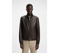 BOSS Cazadora regular fit en piel de napa - StyleL-Mubuk2, 50546463 Marrón oscuro 48