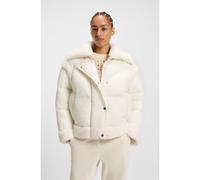 BOSS Cazadora repelente al agua con detalles de peluche - StyleC_Pajuna, 50548173 Blanco 44