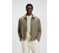 BOSS Cazadora slim fit de tejido elástico con cuello de pajarita - StyleC-Crow-Coach-254, 50551512 Marrón claro 54