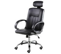 Boss Chairs Ergonomic Office Chair High Back Executive Chair Managerial Computer Desk Chair with Lumbar Support Big Tall Adjustable Height Rolling Swivel Chair with Caster Black Interesting to Pu