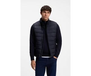 BOSS Chaleco acolchado con cuello mao protector - StyleH-Cenito, 50518375 Azul oscuro 48