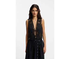 BOSS Chaleco bordado con cierre de anudado - StyleC_Irika, 50556743 Negro 40
