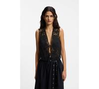 BOSS Chaleco bordado con cierre de anudado - StyleC_Irika, 50556743 Negro 44