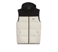 BOSS Chaleco con capucha repelente al agua con relleno de plumón - StyleOW_Block-X Vest HD, 50548711 Negro / Blanco XXL