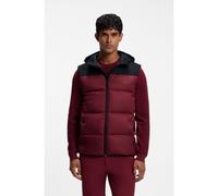 BOSS Chaleco con capucha repelente al agua con relleno de plumón - StyleOW_Block-X Vest HD, 50548711 Rojo oscuro S