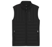 BOSS Chaleco impermeable para equitación con logo estampado vertical - StyleRUBEN LIGHT PUFFER VEST, B7M1403 Negro L
