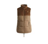 BOSS Chaleco impermeable para equitación con ribete de pana - StyleVIOLA CORD PUFFER VEST, B6W1403 Beige L