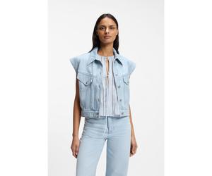 BOSS Chaleco regular fit en denim azul jaspeado - StyleC_VEST 1.0, 50561036 Celeste S