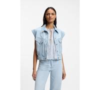 BOSS Chaleco regular fit en denim azul jaspeado - StyleC_VEST 1.0, 50561036 Celeste XS