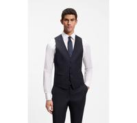 BOSS Chaleco slim fit de lana virgen con estampado de logos - StyleH-Huge-Vest-MM-251, 50537562 Azul oscuro 44