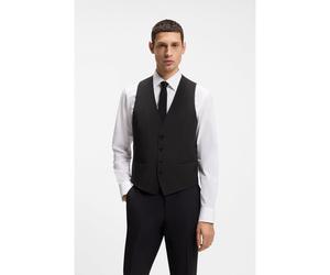 BOSS Chaleco slim fit de lana virgen con estampado de logos - StyleH-Huge-Vest-MM-251, 50537562 Negro 46
