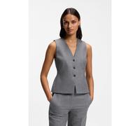 BOSS Chaleco slim fit en franela jaspeada - StyleJulinia, 50571310 Gris 34