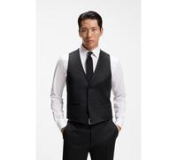 BOSS Chaleco slim fit en sarga de lana virgen - StyleH-Huge-Vest-B1, 50566934 Negro 46