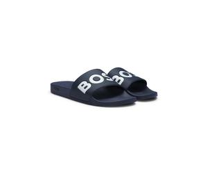 BOSS Chanclas fabricadas en Italia con detalle de logo grande - StyleAryeh_Slid_npvlg, 50536835 Azul oscuro 42
