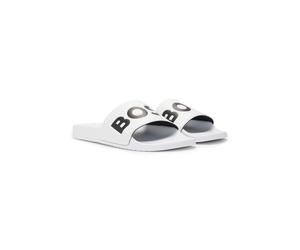 BOSS Chanclas fabricadas en Italia con detalle de logo grande - StyleAryeh_Slid_npvlg, 50536835 Blanco 45