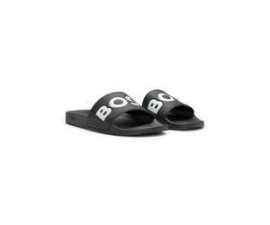BOSS Chanclas fabricadas en Italia con detalle de logo grande - StyleAryeh_Slid_npvlg, 50536835 Negro 44