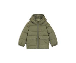 BOSS Chaqueta acolchada para niños con capucha y logo estampado - StyleJ52396/72404A, J52396 Verde oscuro 150