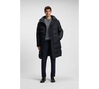 BOSS Chaqueta acolchada repelente al agua con capucha y silueta larga - StyleH-Cenuto, 50540474 Azul oscuro 54