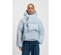 BOSS Chaqueta acolchada repelente al agua con mangas y bufanda extraíbles - StyleC_Polala, 50548028 Celeste 36