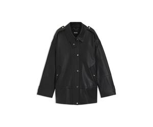 BOSS Chaqueta biker larga de piel - StyleSalaha, 50544445 Negro 34